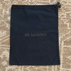 Jil Sander Small Accessories Black Logo Dust Bag Heavy Cotton 10x12